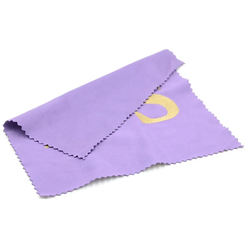 

Gold Powder Logo Printed Microfiber Watch Cleaning Cloth soft and quick dry glasses cleaning cloth, Pure cloth