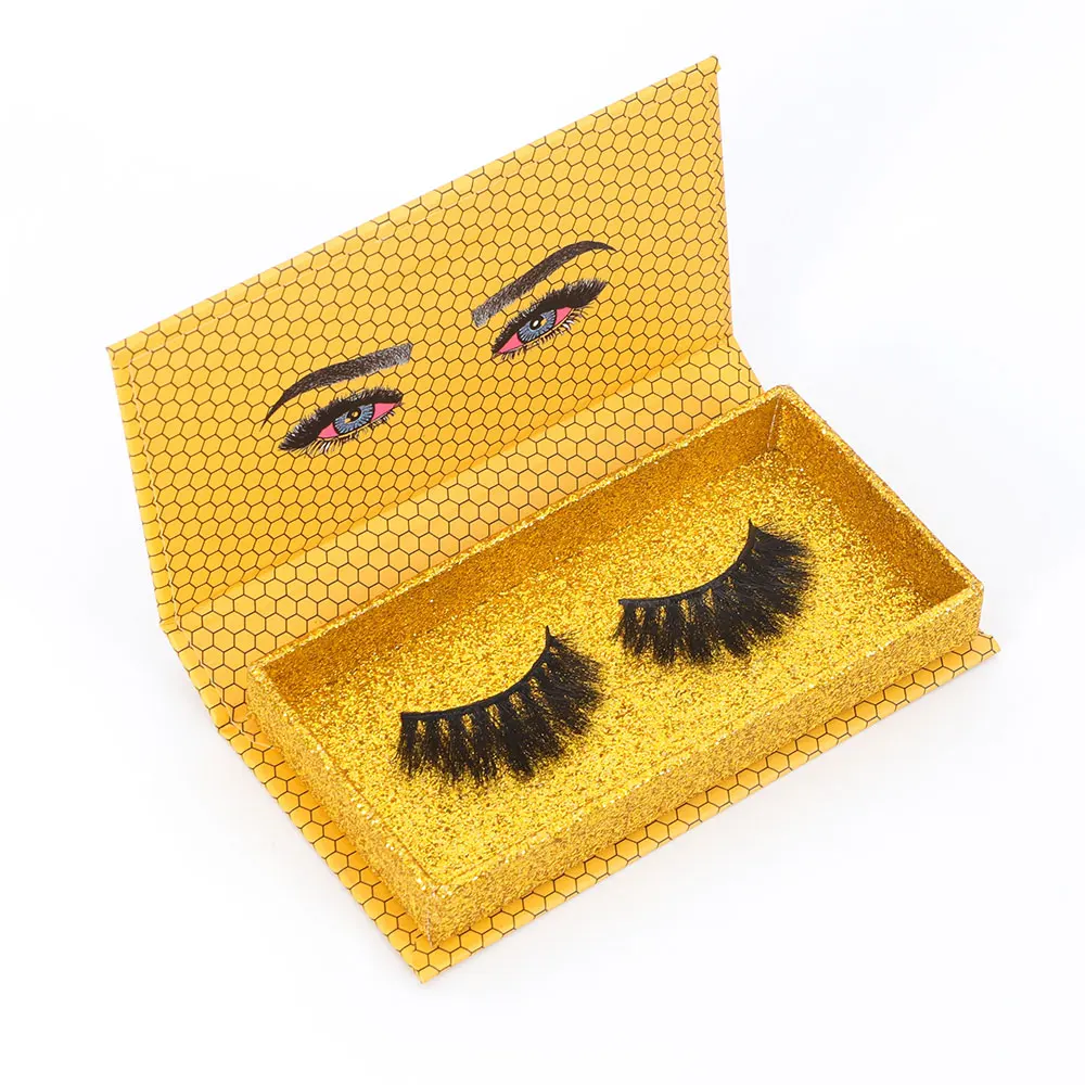 

wholesale 6d dramatic faux mink eyelash extension custom label cruelty free vegan lashes 6d silk eyelashes, Black color