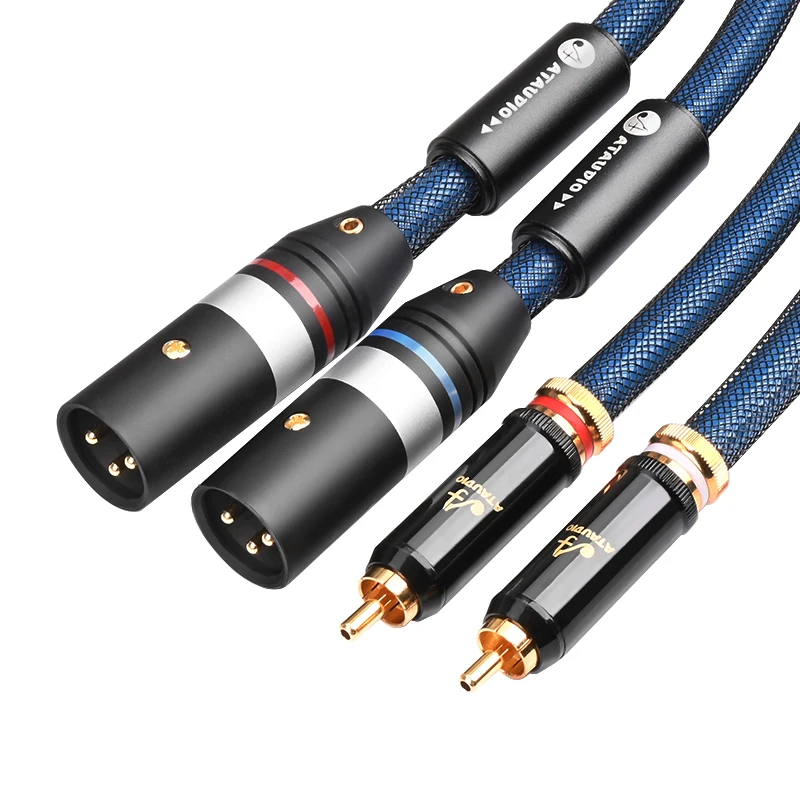 

ATAUDIO 1Pair HIFI RCA to XLR Audio Cable Male To Female ( Male To Male)Stereo RCA Cable / 0.5m 1m 1.5m 2m 3m 5m