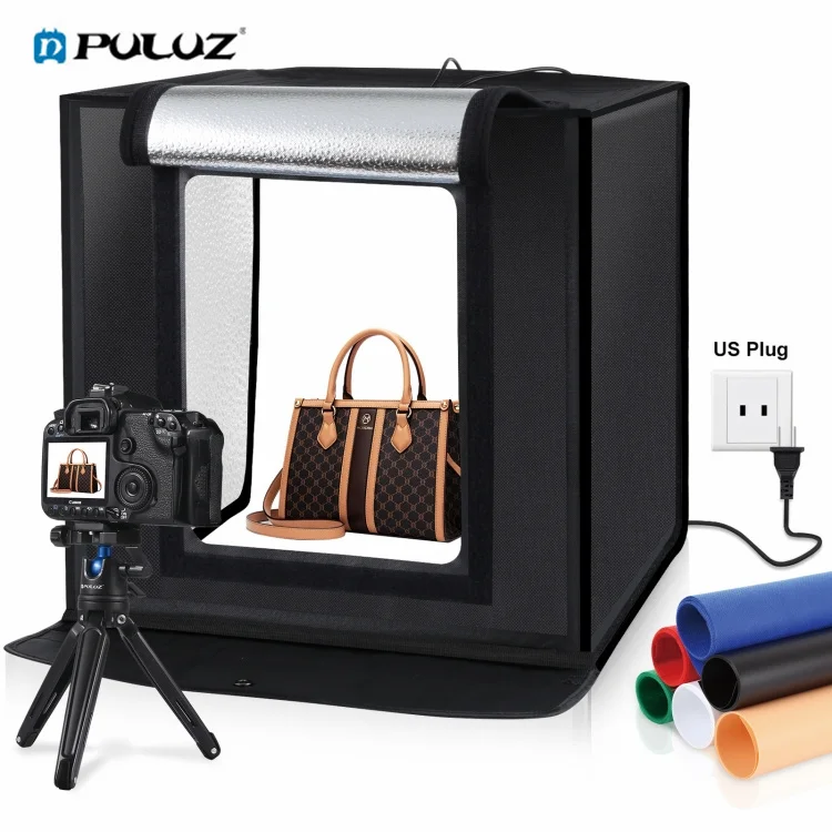 

PULUZ PSE Certified 40cm Folding Portable 24W 5500K White Light Dimmable Photo Lighting Studio Shooting Tent Box Kit