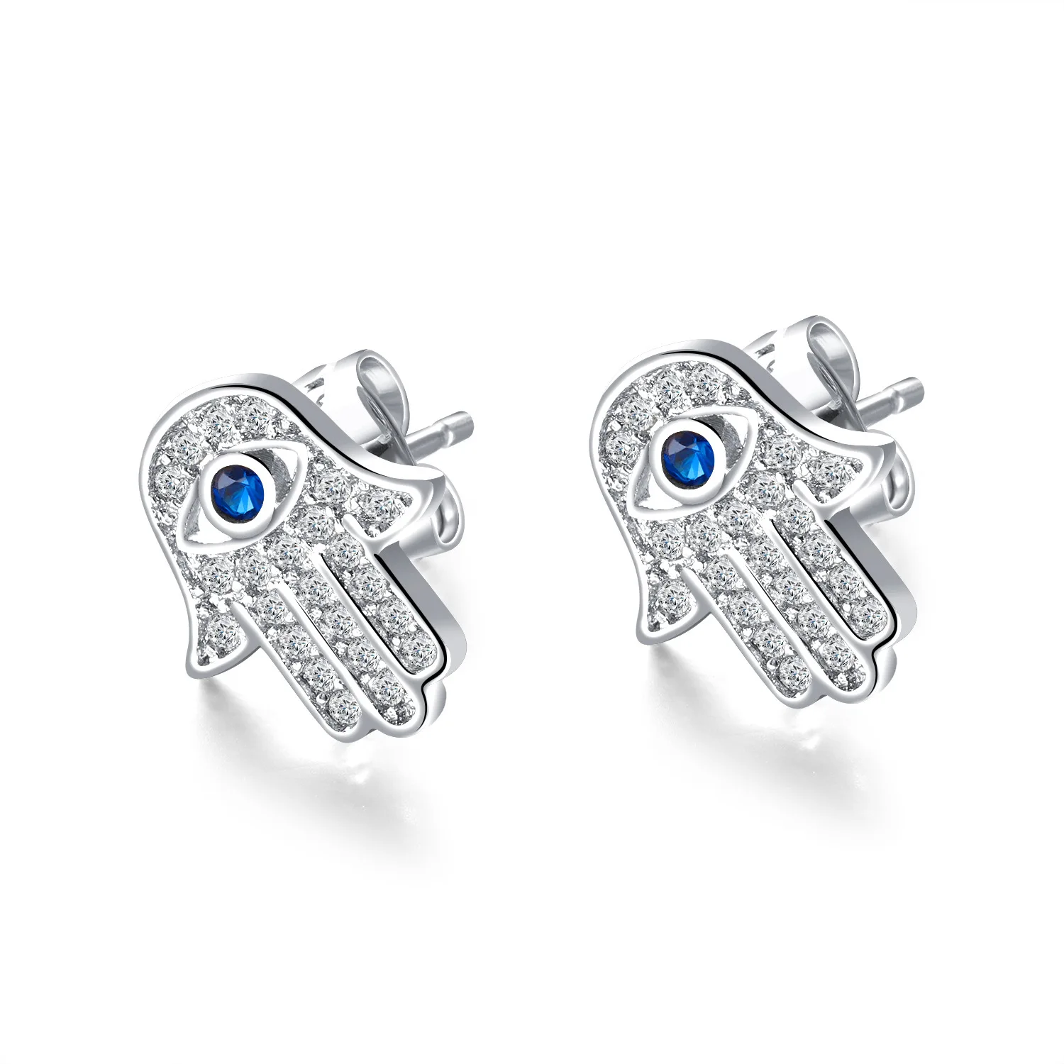 

2021 Fashion Protective Symbol Wicked Eye Toppik Accessories Cubic Zirconia Turkish Evil Of Eye Stud Earring boucle d'oreille