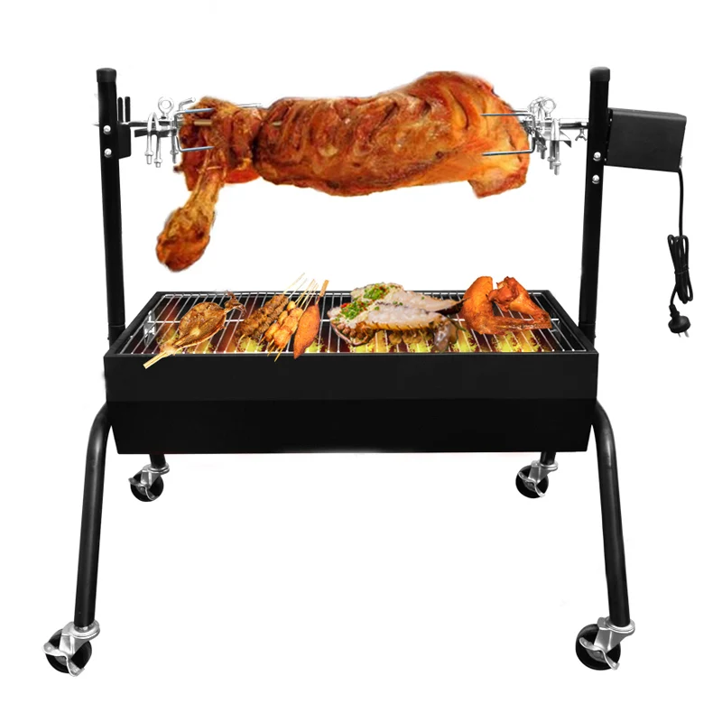 

BBQ Rotisserie Grill With Electric Moto Big Size Spit Roaster Lamb Grill Electric Auto Skewers Rotating Rotary Barbecue