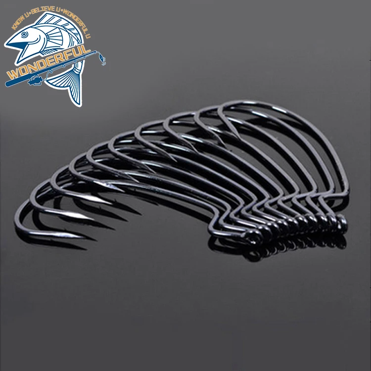 

High Carbon Steel Big Bass Fishing Crankhook Worm Hook, Picture