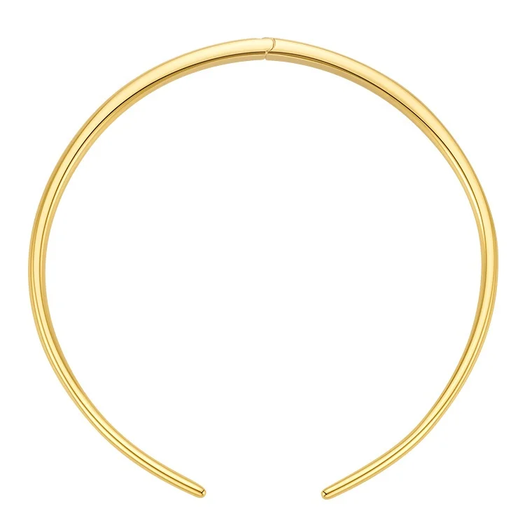 

Latest High Quality 18K Gold Plated Brass Jewelry Irregular Spring Open Collar choker Accessories Necklace P213214