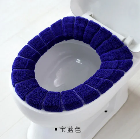 

Universal Soft Heated Washable Toilet Seat Mat Set For Home Decor Closestool Mat Seat Case Warmer Toilet Lid CoverAccessories, As photo