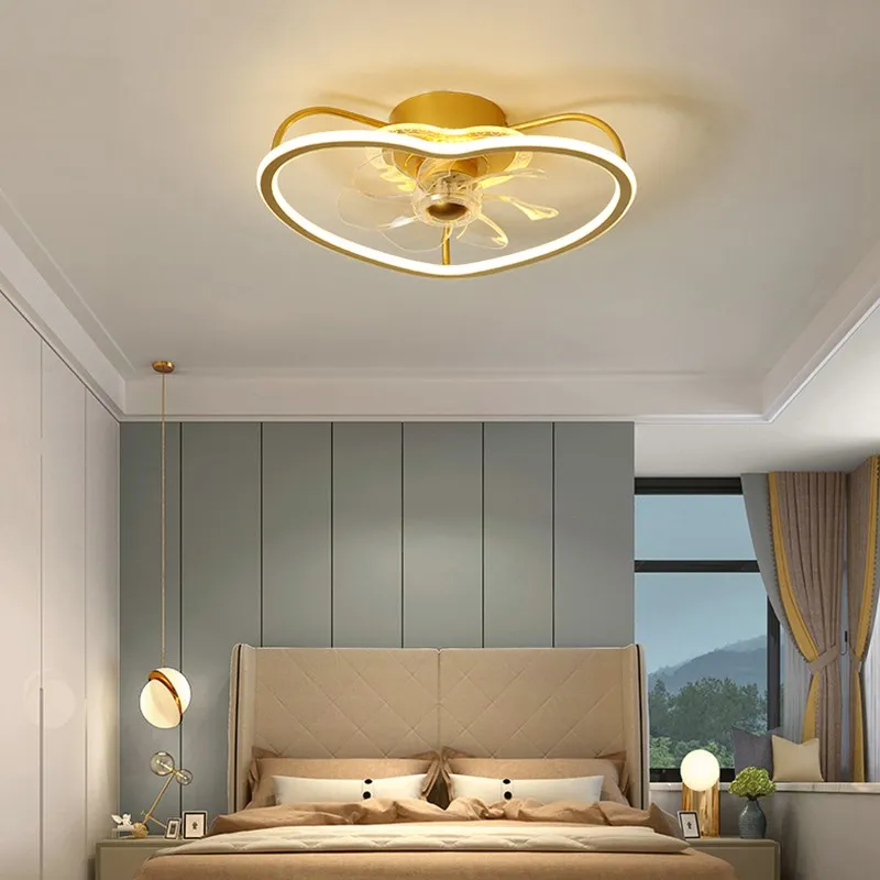 High quality simple led fans ceiling light indoor remote control led mounted fan light