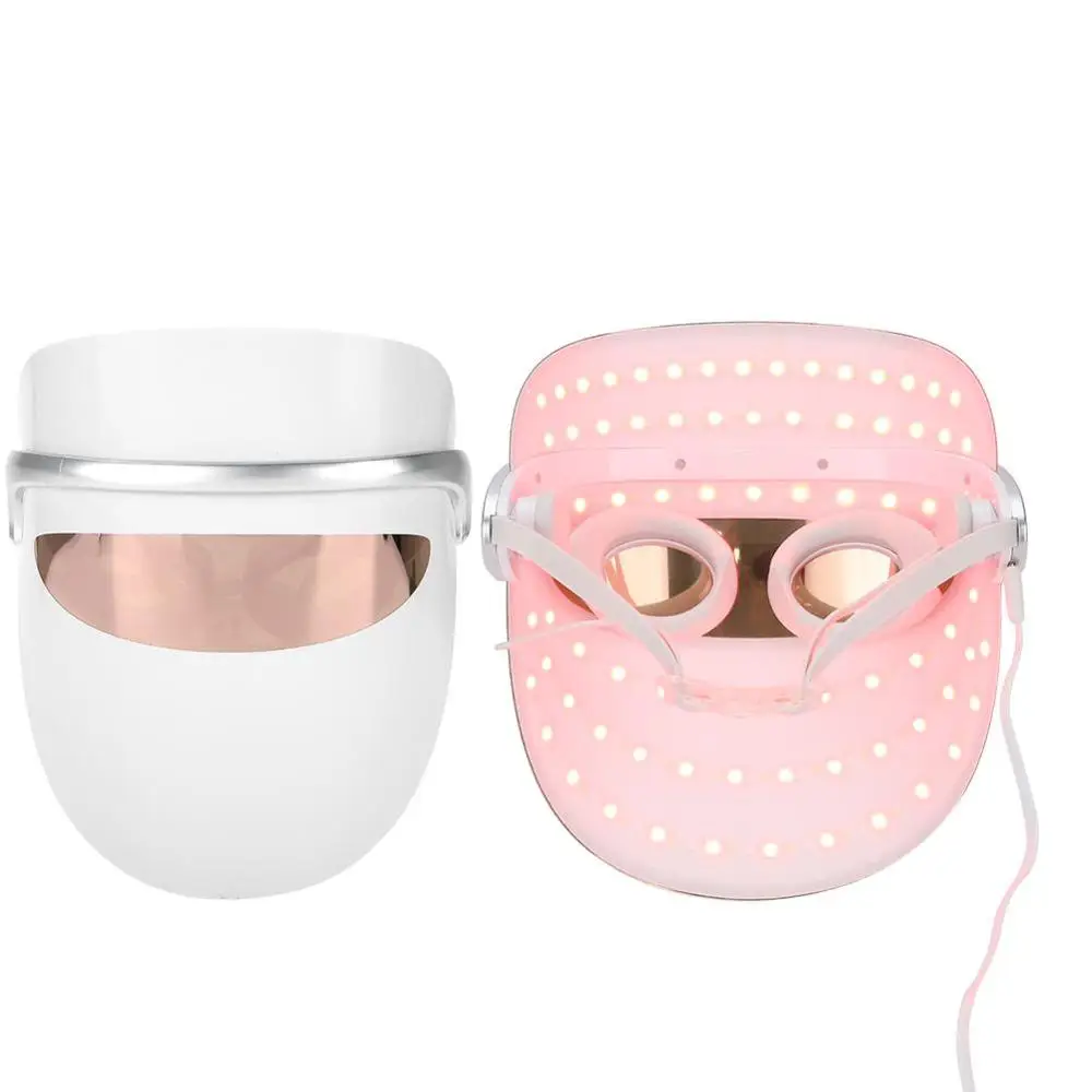 

Popular Glow Light Up Beauty Photon Face 7 Color Wireless Red Therapy Face Facial Mask