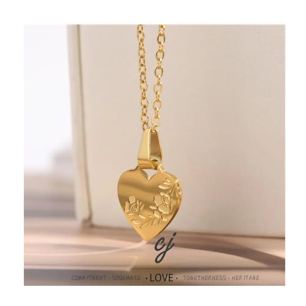Carline Stainless Steel Jewelry Forever Love Necklace Love Necklace Cute 2024 Flower Jewelry Necklace Women Birthday Gift