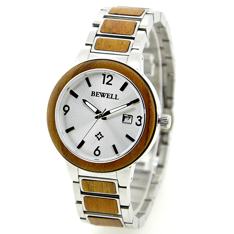 

Good quality stainless steel watches men luxury wrist stainless steel wood watch for discount sale