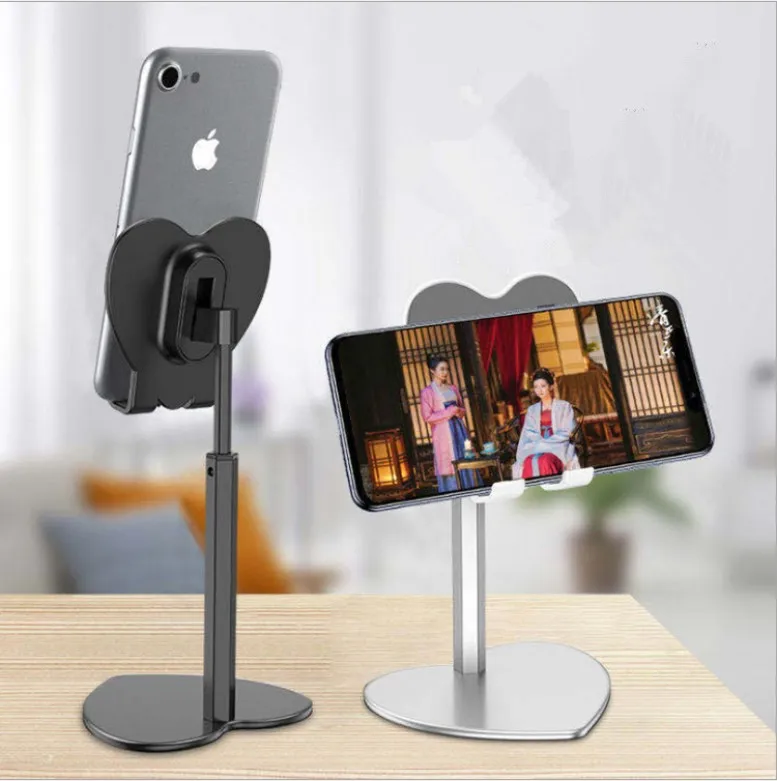 

Portable Aluminium Alloy desk table phone holder rotatable flexible laptop stand Desktop mobile phone holders for iphone/ ipad