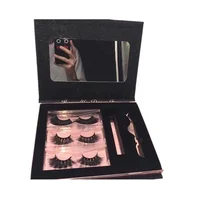 

Wholesale OEM ODM Private Label 3d mink eyelashes 3 pair with own brand packaging box