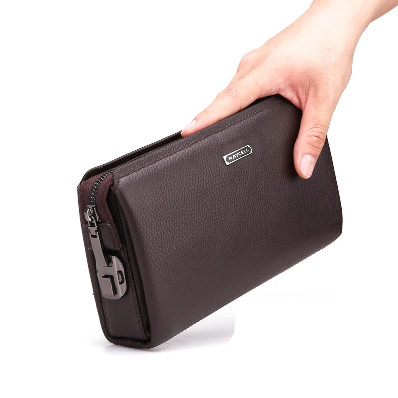 

wallet Men's clutch bag anti-theft password lock male wallet business mobile phone bag mens leather L-01, 2 colors