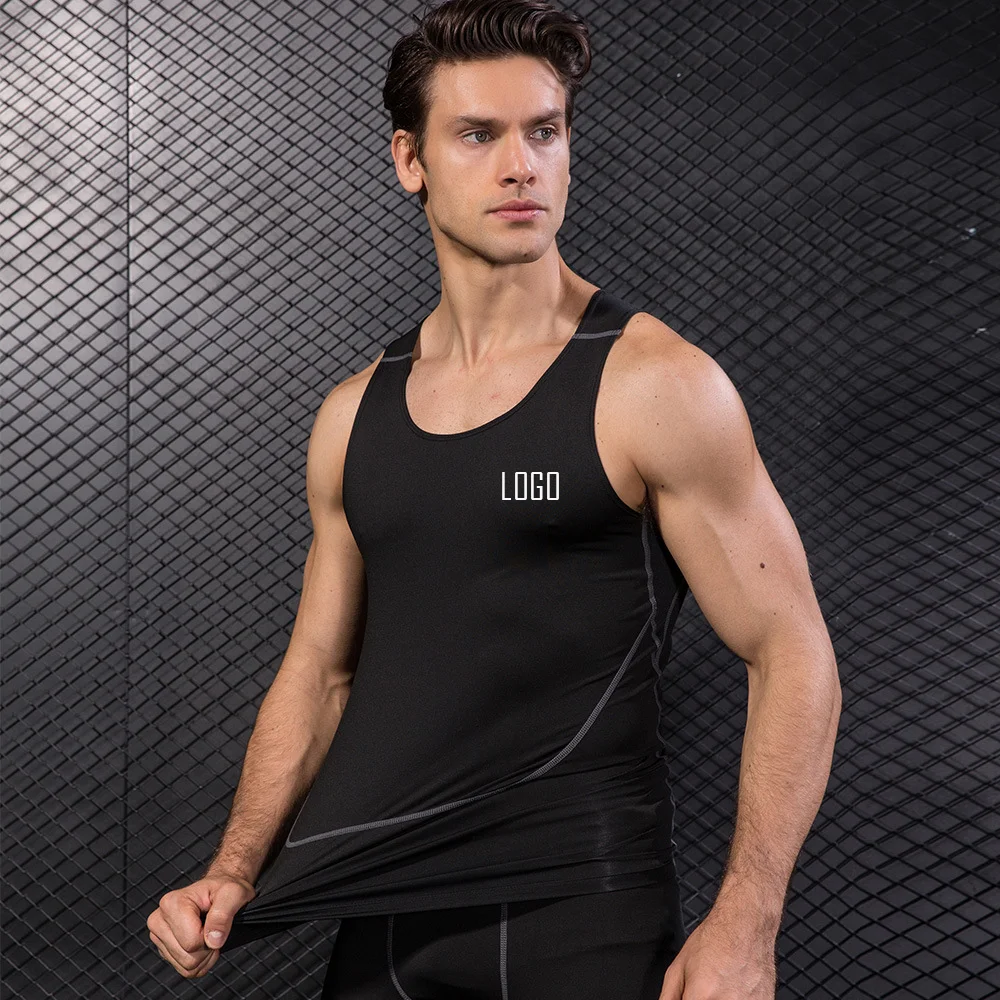 

Private Label Breathable Mens Gym Clothing Vest Sleeveless Shirts Body Fit T Shirts For Men, As picture