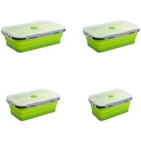 

Microwavable heat resistant silicone containers school lunch box set