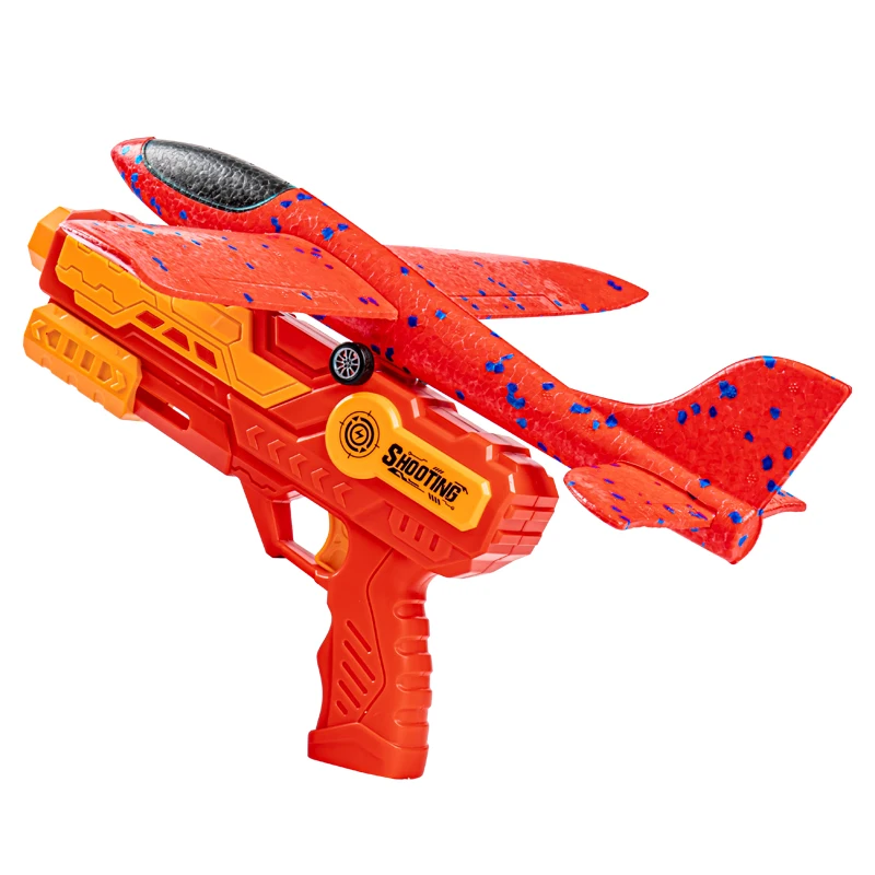 

Foam plane toy gun soft bullet One-click ejection shooting or hand throw soft bullet toy gun glider catapult airplane toy guns