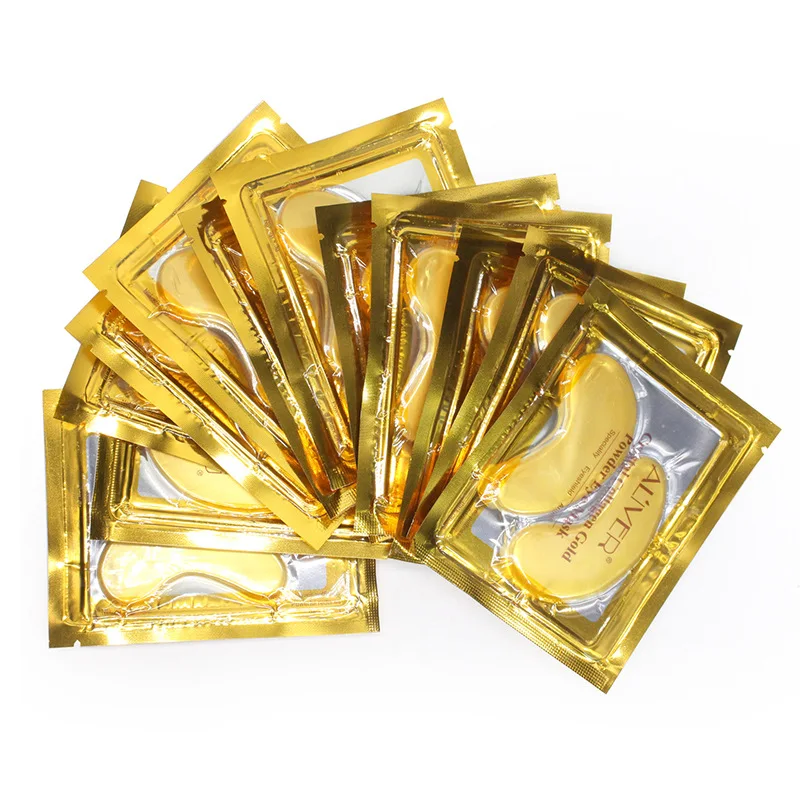 

High Quality Skin Care Anti Wrinkles Eye Mask Moisturisng Firming Crystal Collagen 24k Gold Eye Mask, Golden