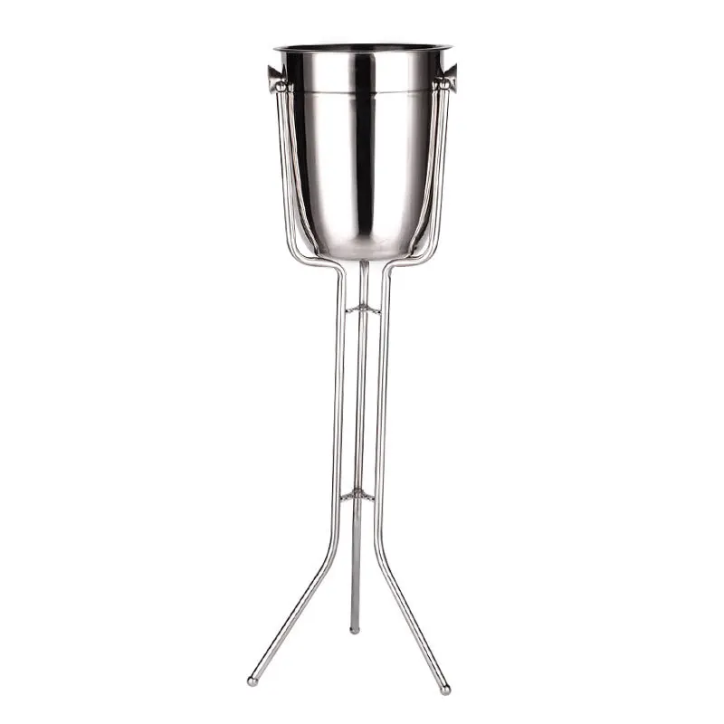 

Stainless steel bracket ice bucket luxury double layer champagne water ice bucket ice storage bar hotel supplies