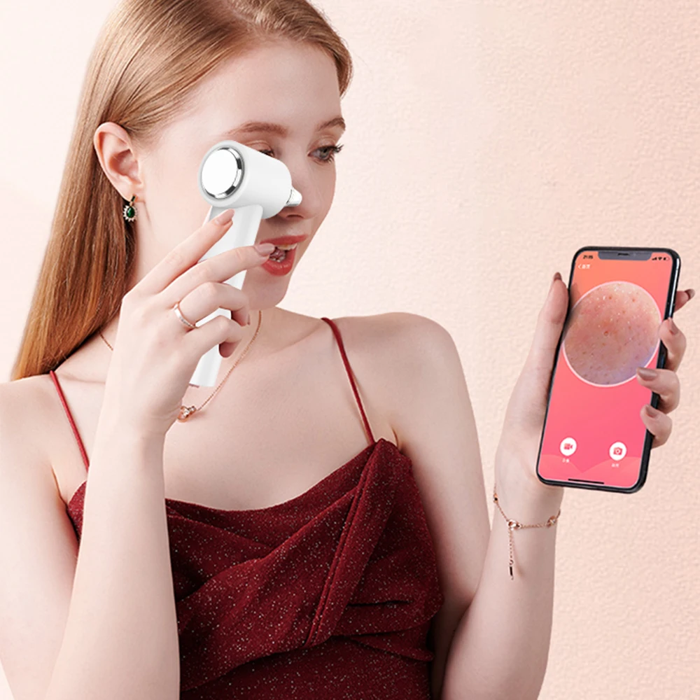 

HD camera visible APP connect cleansing pore vacuum blackheads remover, White or customized color