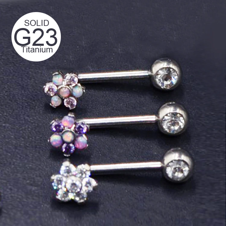 

Hot Selling Jewelry Opal Flower Solid G23 Titanium Female Women Gential Piercing