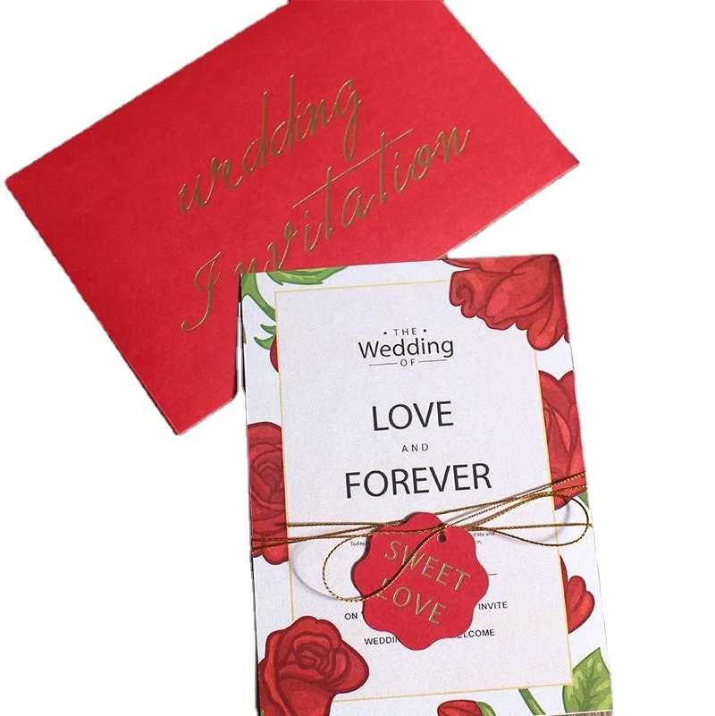 
paper craft indian wedding invitation card red 