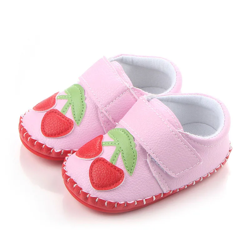 

New Breathable Non Skid Pu Baby Shoes Soft Hook&Loop Fastener Toddler Sneaker Boy Walking Shoes, White/pink