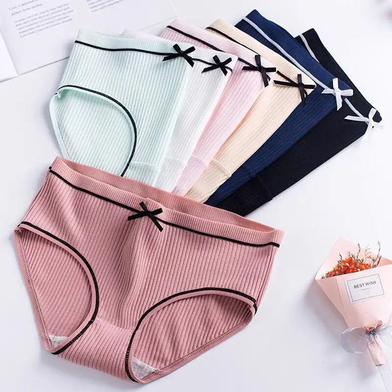 

New simple and soft high-quality cotton breathable women's assorted plain brief