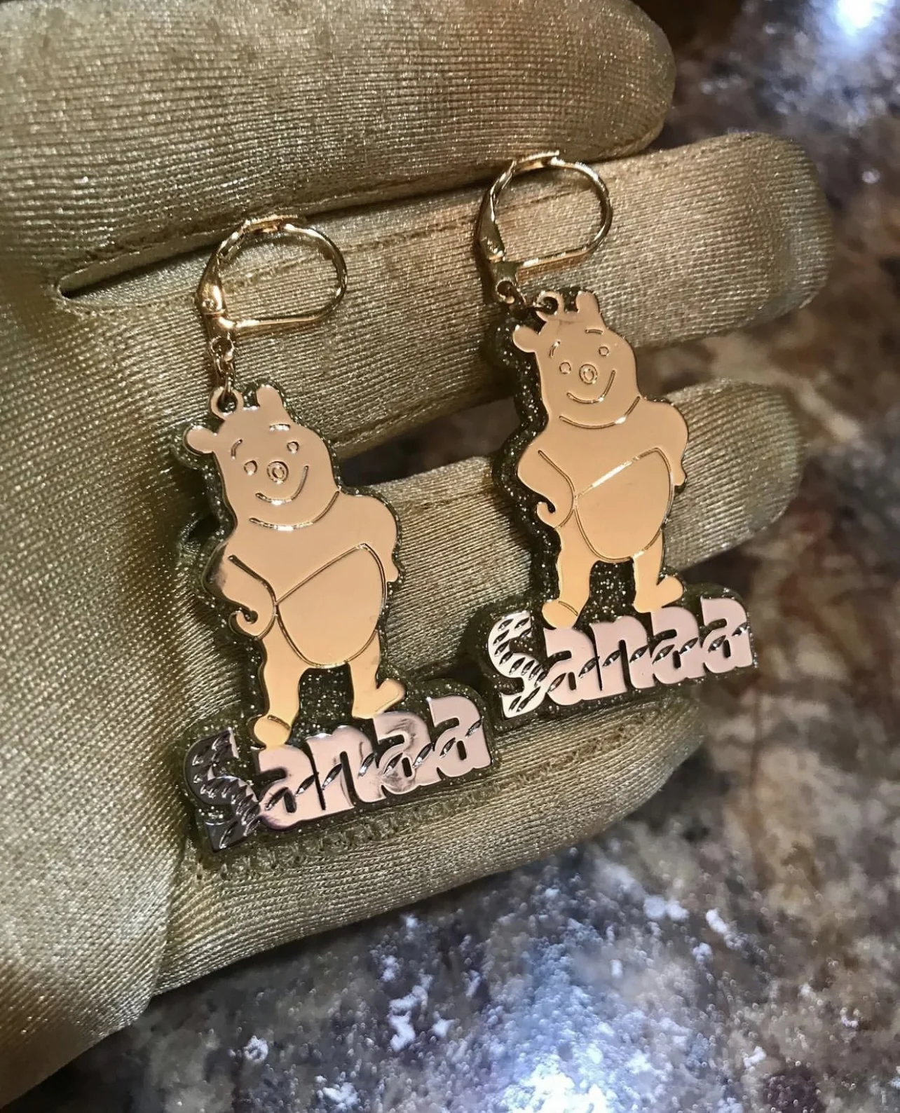 

Wholesale Hip Hoop Cartoon earrings Personalized Name Gold Earrings Design for Women and Girls For the children