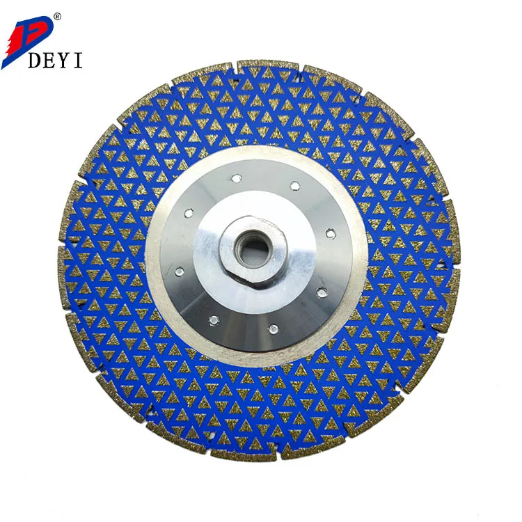 

180MM stone grinding smooth disc diamond electroplated double side triangle shape Saw blade for Marble and Granite Cut grinding