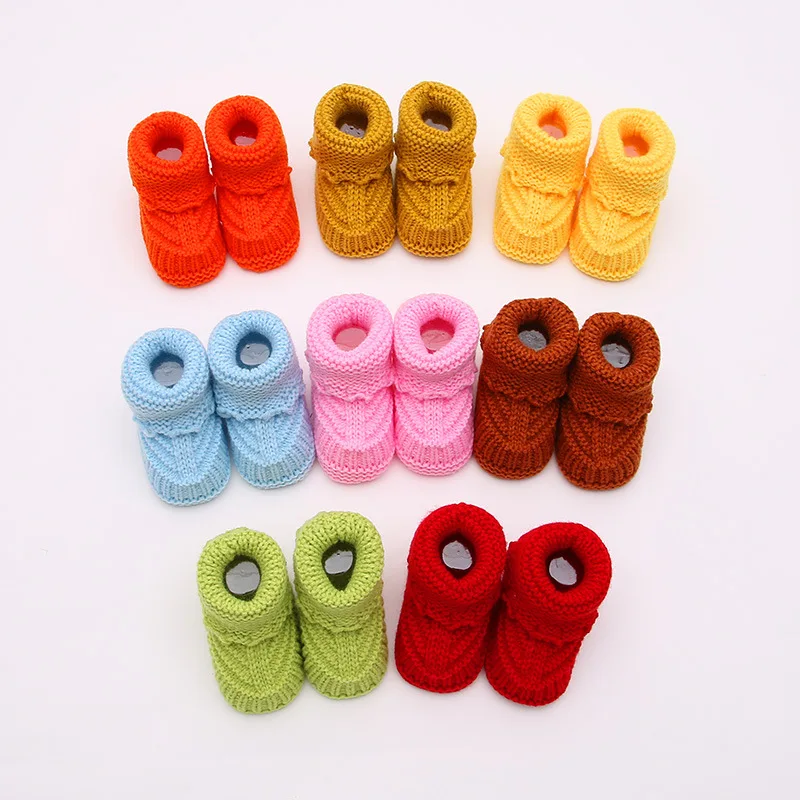 
Hand crochet knit baby shoes 