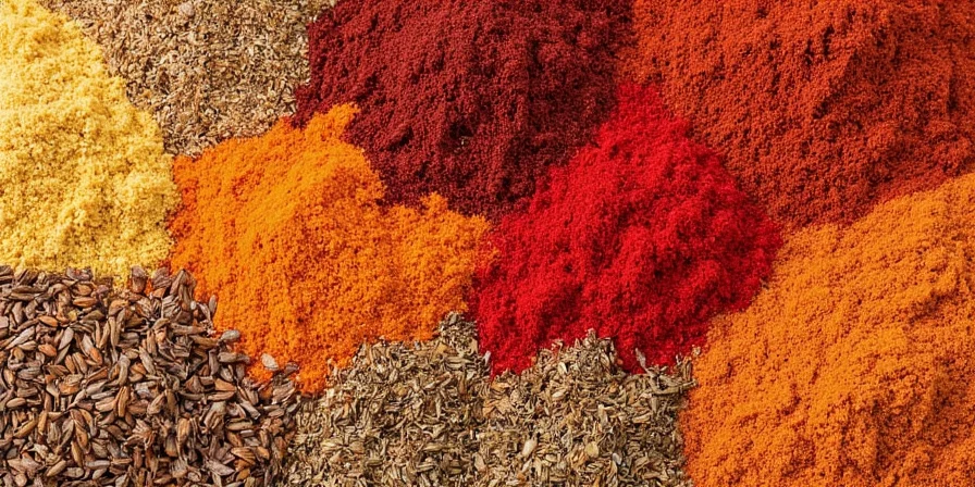 Red chili powder in a spice container