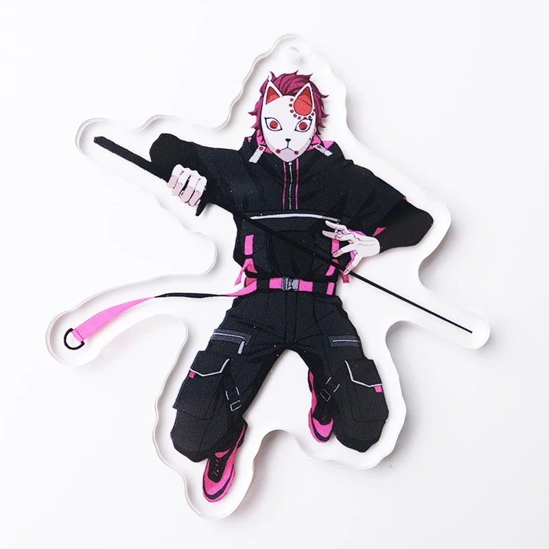 
NO MOQ eco-friendly custom made acrylic keychain holographic anime acrylic charm 