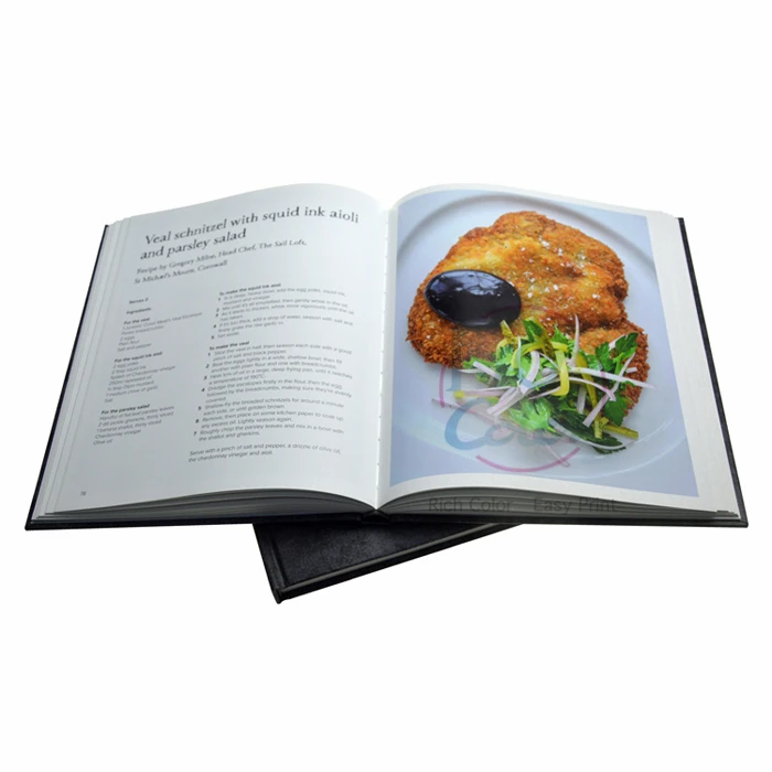 High Quality Hard Cover Cooking Instruction Cookbook Printing