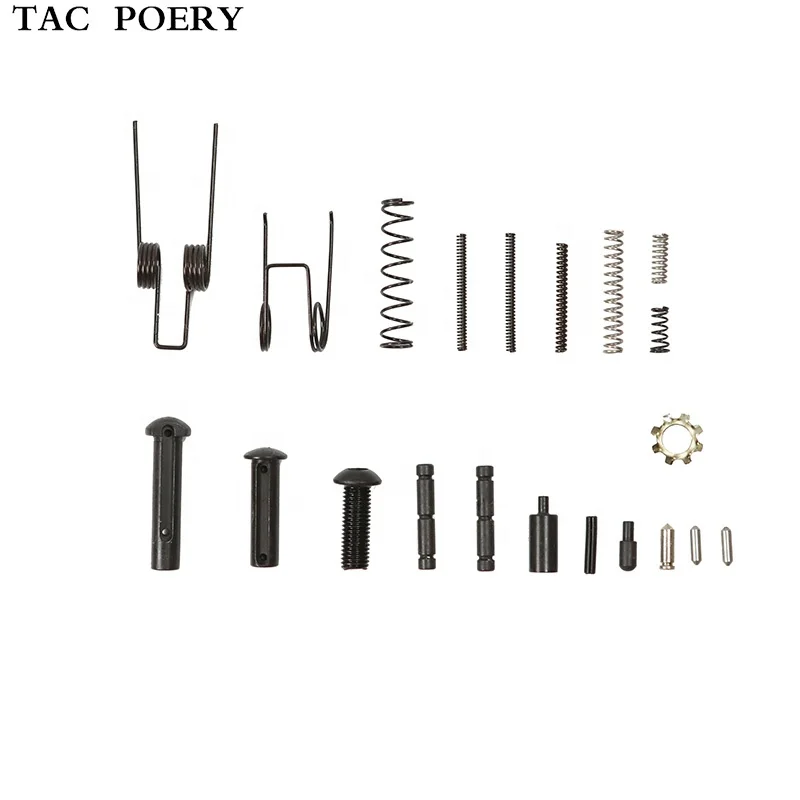 

21Pcs All Lower Pins Springs Detents Tool Spare Kit for Hunting .223 5.56 AR15 Lower Parts Hunting Accessory, Black