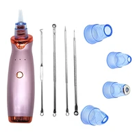 

Skin pore Electric cleaner rechargeable suction comedone acne eliminator device vacuum blackhead remover