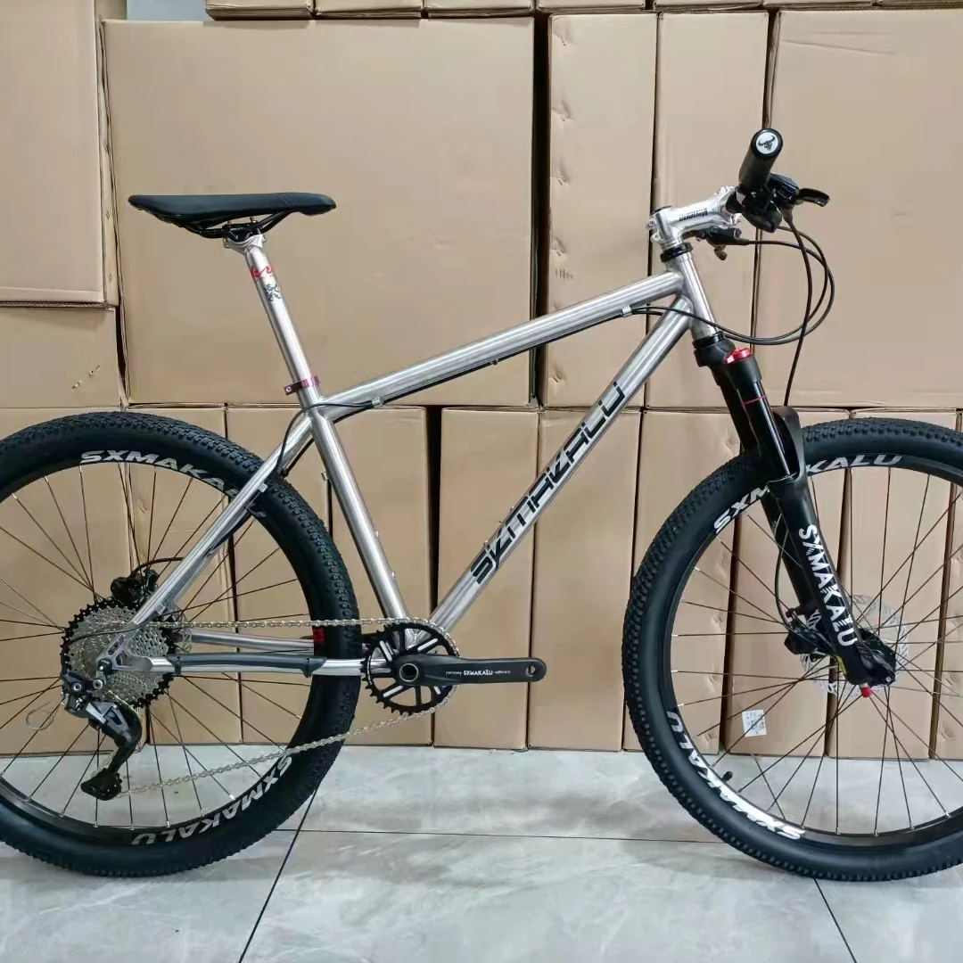 

Manufacturers Wholesale Super light 27.5 Mountain Bicycle Titanium alloy Adult Customized Frame 11 Speed City Bike