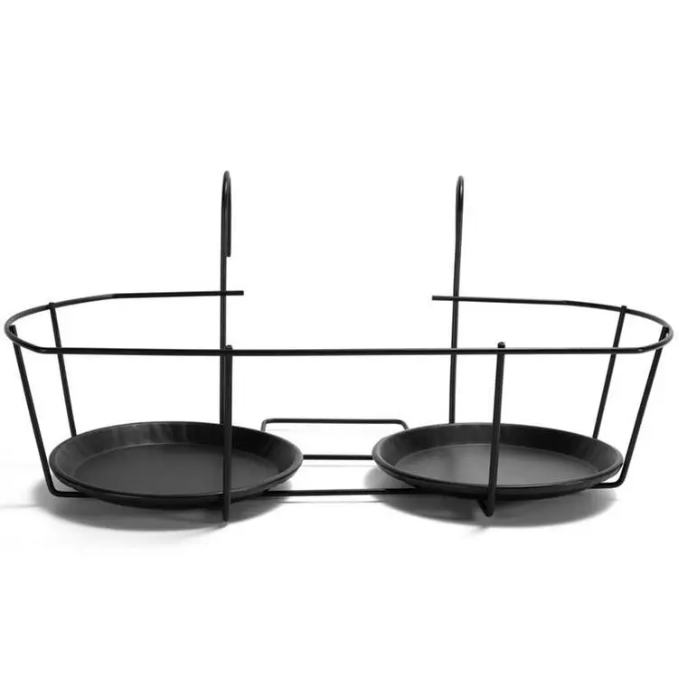 

Flower Pots Succulent Hanger Outdoor Balcony Flower Pot Holder, Black