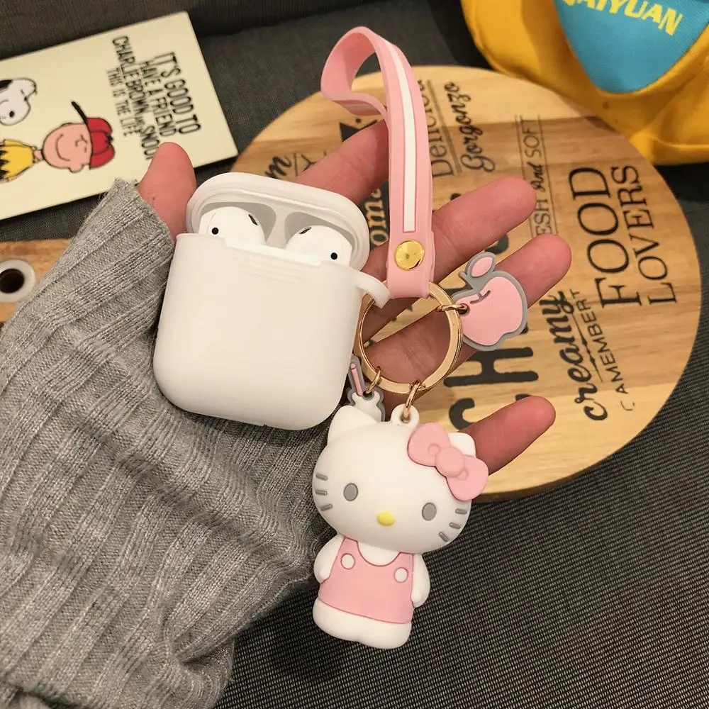 

Pudding Dog Melody Soft Silicone Cover For Apple Airpods Case With Keychain