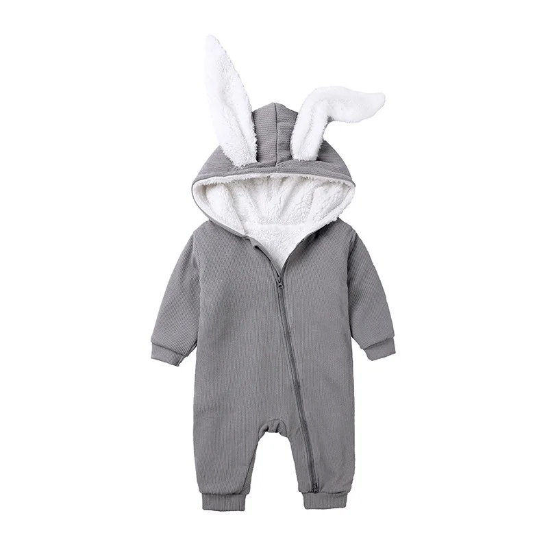 Ins Newborn Infant Knitted Rompers Baby Clothes Fur Warm Winter Baby ...