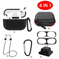 

Amazon Hot 6 In 1 Silicone Case For Airpods Pro Earphones Case For Air Pods 3