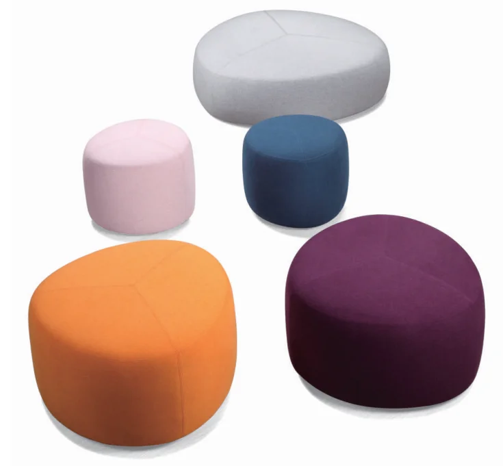 
Greenfield Workplace Different Dimension Round Pouf Footrest Fabric Stool For Office Public Area H585845  (62585726558)