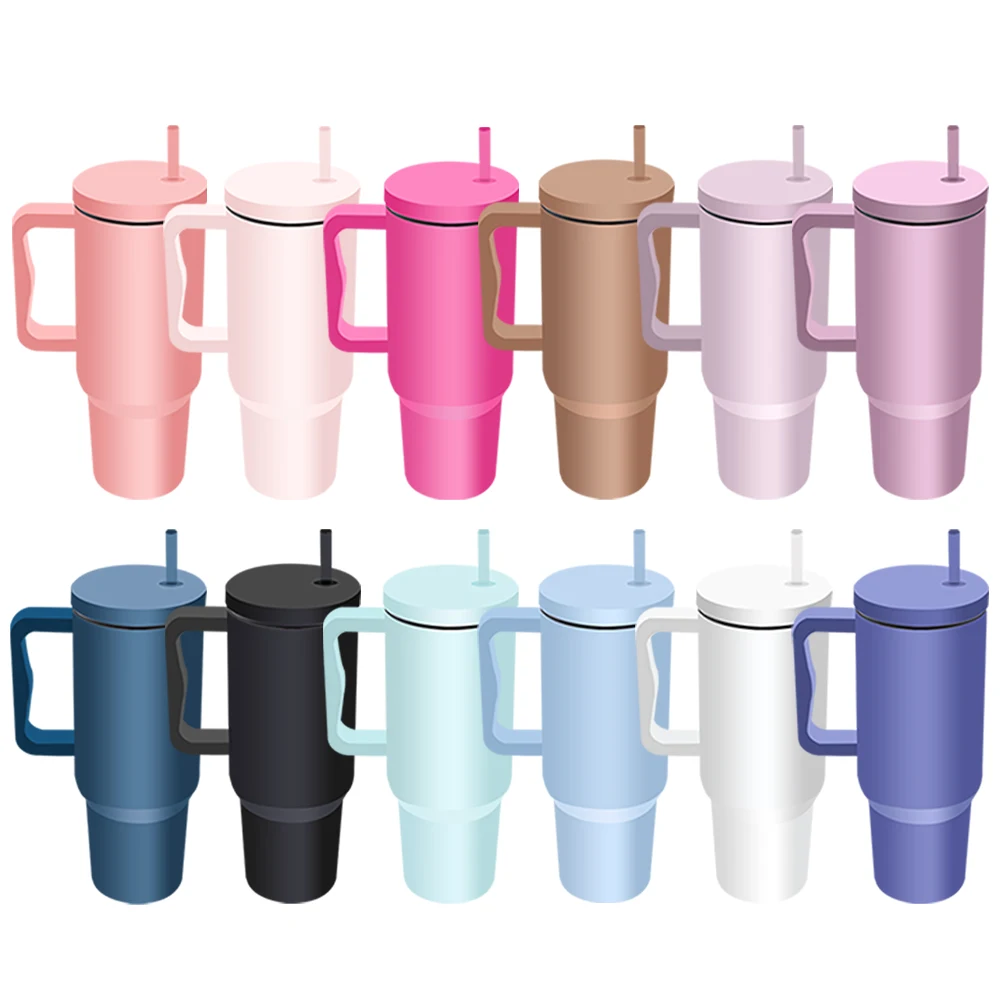 

Wholesale Travel Mug Stainless Steel Vaso de 40 onzas suave mate 40oz tumbler with handle and straw tumbler cup 40 oz