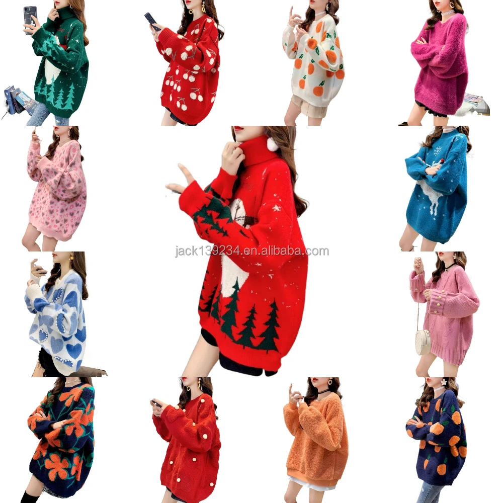 

High quality 2022 Beautiful Pullover Crochet Women Color Plaid Sweater