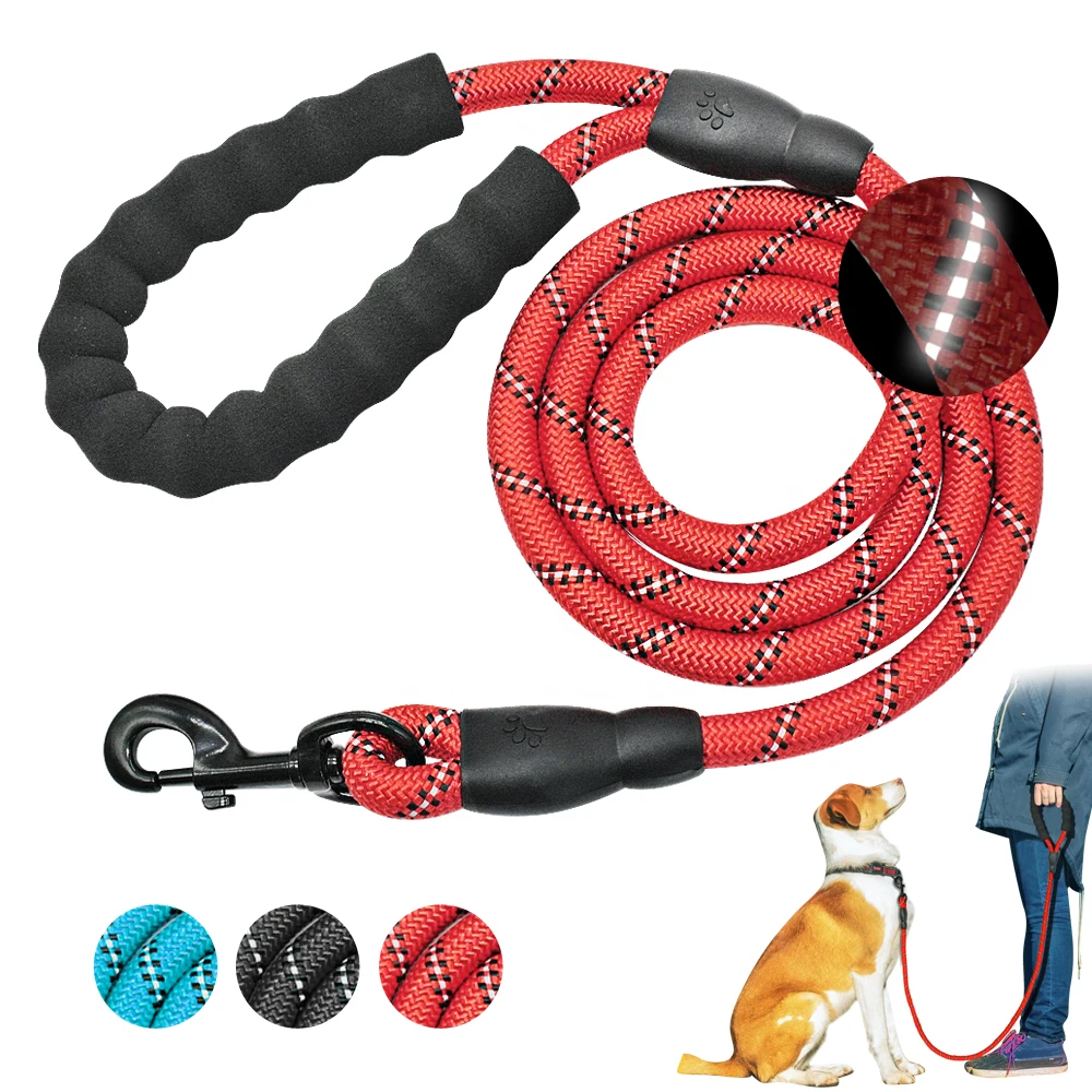 

Reflective Dog Leash Nylon Pet Dog Leash Rope For Small Medium Large Dogs Walking Training Pet Suppiles, Red/blue/black/green/pink