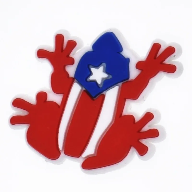 

Wholesale New design PVC Clog Shoe Decorations Charms Soft Rubber Shoe croc Charms As a gift for the child, As picture