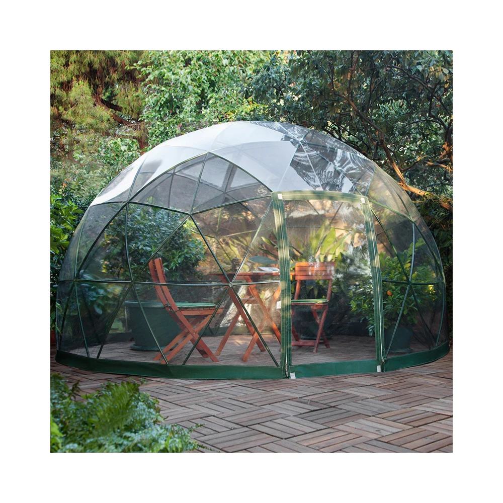 

Hot Sale Easy Set Up 2.4 TPU Garden Greenhouse Outdoor Bubble Advertising Inflatable Clear Dome Air Tent Glamping Tent, Transparent