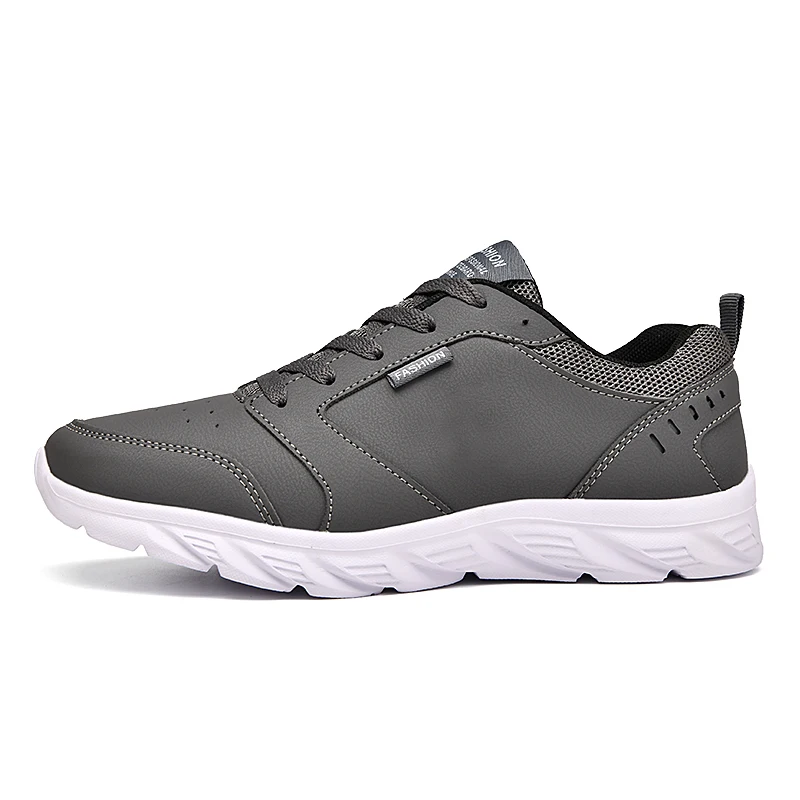 

Cheap flat skateboard pu leather sport shoes slip on walking style men's casual shoes, Gray, beige, white