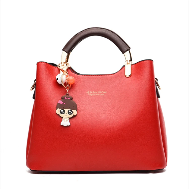 

Factory direct sale pure color simple handbag for girls, 6 colors