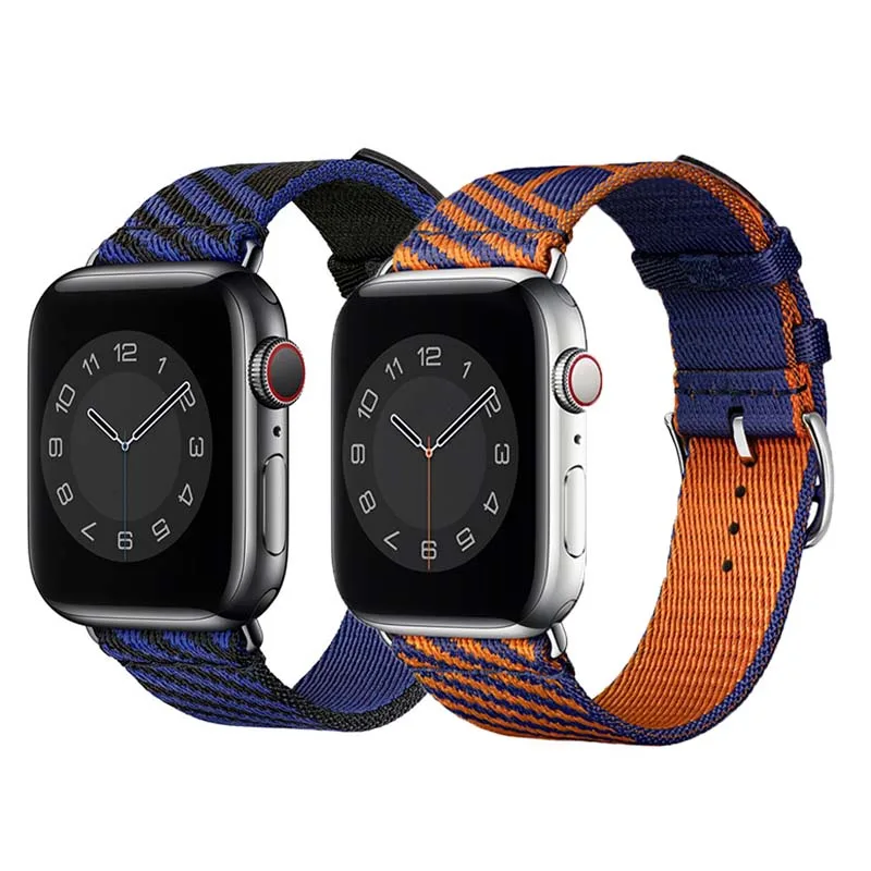 

Fashion Nylon Watch Band 40mm 44mm Watch Band Jumping Single Tour for Apple Watch Strap, 5 colors