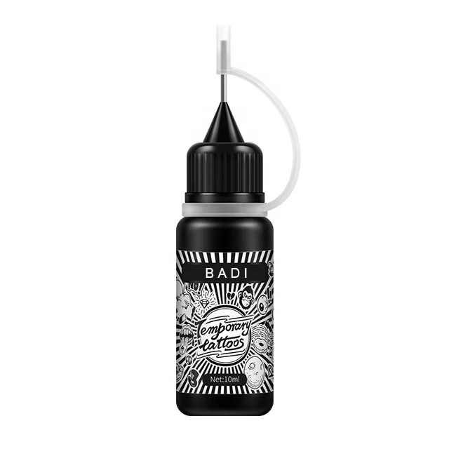 

Tattoo Supplies Body Art Private Label Professional Tattoo Paste Henna Cone Juice Transparent Gel to Black Temporary Tattoo Ink, Blue black color