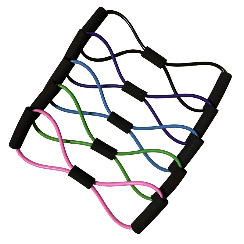 

5 Pack Fitness Resistance Bands 8-Shaped Pull Rope 5 Strengths for Yoga Chest Muscle Home Excercise, Customized color